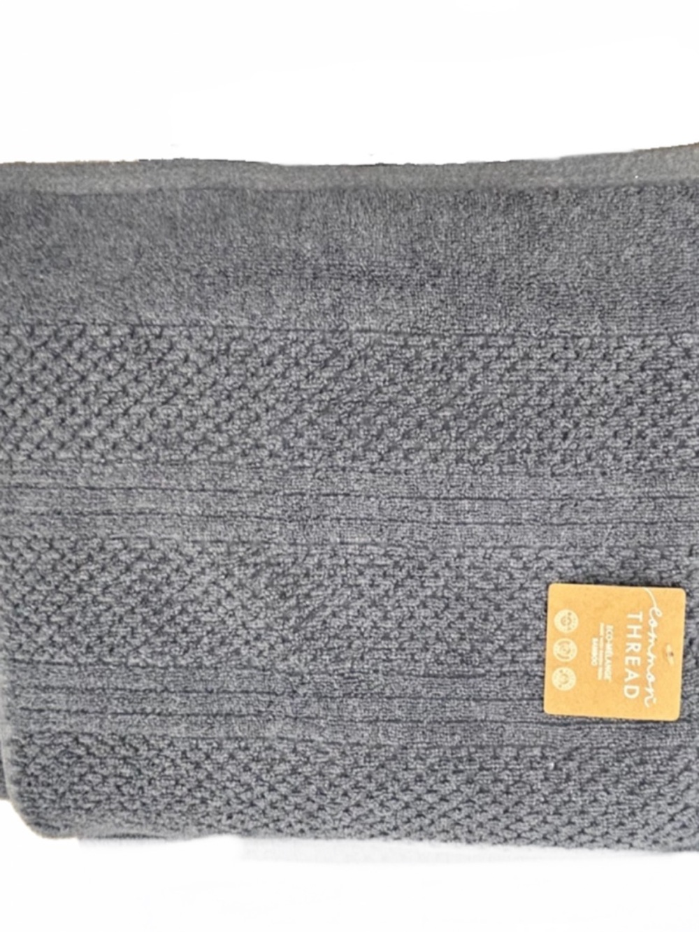 Common Thread Eco-Melange Gray Bath Towels Set of 2 Soft